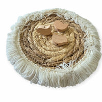 perle forme oiseau bois