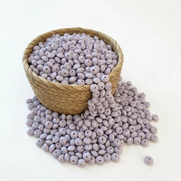 perle silicone plate couleur lilas 12 mm pour confection attache tetine 