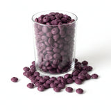 perle en silicone plate de couleur prune en 12 mm pour confection attache tetine 