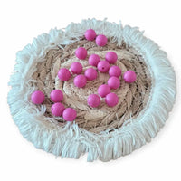 perle en ronde en fushia foncer 12mm