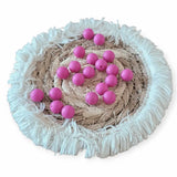 perle en ronde en fushia foncer 12mm