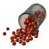 perle en silicone ronde en 12mm de couleur rouille clair