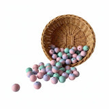 perle ronde multicolore 12 mm en silicone pour création attache tétine et anneau de dentition 