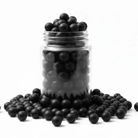 perle silicone ronde 12 mm de couleur noir pour création attache tétine et anneau dentition