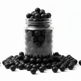 perle silicone ronde 12 mm de couleur noir pour création attache tétine et anneau dentition
