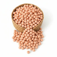 perle ronde en silicone 12 mm pêche granite