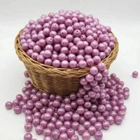 perle ronde silicone 12 mm prune nacré pour confection attache tétine anneau dentition
