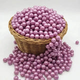 perle ronde silicone 12 mm prune nacré pour confection attache tétine anneau dentition