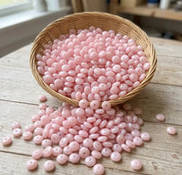 perle ronde silicone rose pale nacré pour confection fournisseur perle attache tetine 