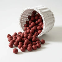 perle ronde en silicone de 12 mm de couleur terracotta