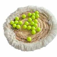 perle en silicone 12 mm ronde de couleur anis pour vos créations
