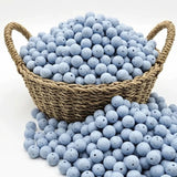 perle silicone 12mm bleu granite pour confection attache tétine 