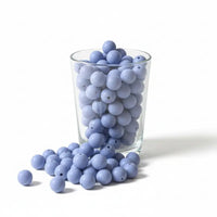perle en silicone 12 mm ronde de couleur bleu lilas