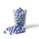 perle en silicone 12 mm ronde de couleur bleu lilas