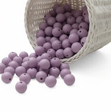 perle ronde silicone lilas pour création attache tetine et anneau de dentition mam