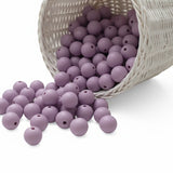 Perle ronde silicone 12 mm lilas sans BPA pour vos créations. Qualité alimentaire certifiée.