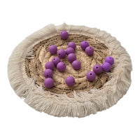 perle en silicone de couleur violet en 12 mm pour confection attache tétine 