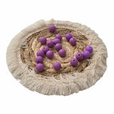 perle en silicone de couleur violet en 12 mm pour confection attache tétine 