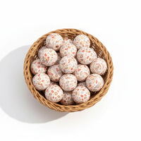 perle en silicone de  15 mm a motif de couleur 