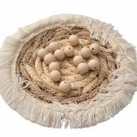 perle en silicone beige 12 mm