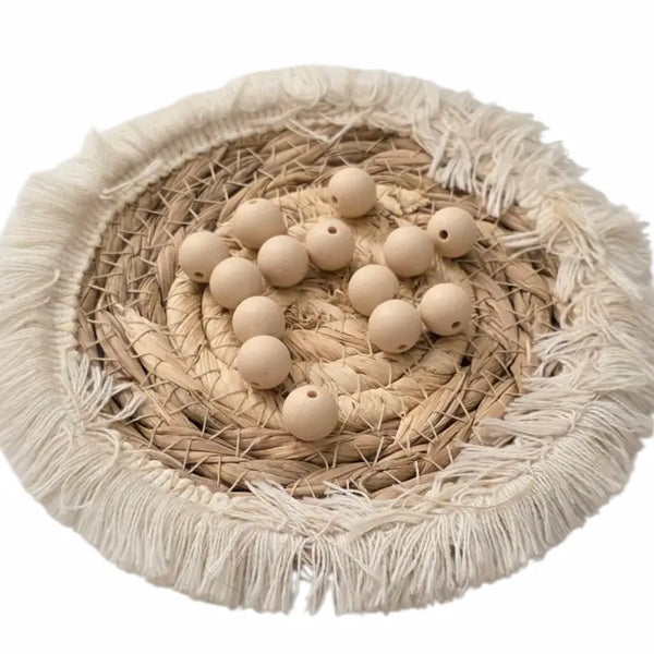 perle en silicone beige 12 mm