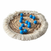 perle en silicone bleu en 12 mm
