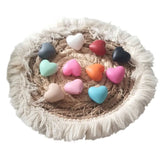 Perle coeur en silicone pour attache tétine 
