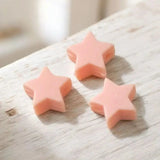perle en silicone étoile en 12 mm pêche