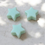 perle en silicone étoile de couleur menthe 