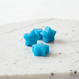 perle silicone etoile 12 mm en turquoise foncer