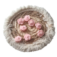 Perle silicone fleur rose 20 mm