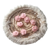 Perle silicone fleur rose 20 mm