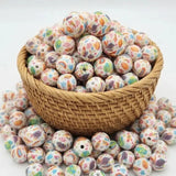perle silicone floral vert orange et bleu fournisseur attache tetine 