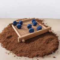 perle en silicone hexagonal bleu foncer en 4 mm pour création attache tétine et anneau dentition personnalisé