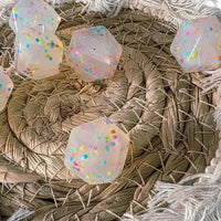 perle en silicone hexagonal en 17 mm
