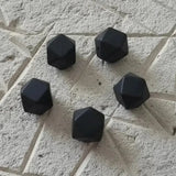 perle hexagonal noir silicone 17 mm création attache tetine et anneau dentition diy