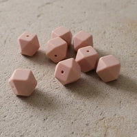 perle hexagonal silicone pêche 17mm création mercerie attache tétine 