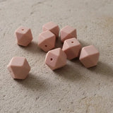 perle hexagonal silicone pêche 17mm création mercerie attache tétine 