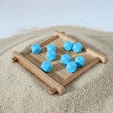 perle en silicone hexagoanl de couleur bleu ciel en 14mm création attache tetine 