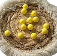 perle en silicone jaune clair 12 mm pour vos créations 