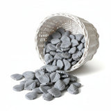 perle en silicone marguerite en 20mm de couleur gris pour confection attache tetine