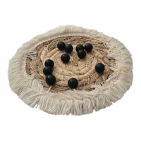 perle en silicone ronde 12 mm de couleur noir