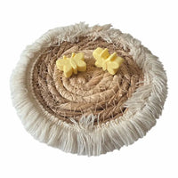 perle en silicone papillon de couleur jaune clair pour confection attache tetine