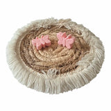 perle en silicone papillon de couleur rose pale pour confection attache tetine