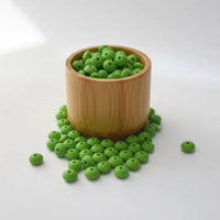 Perle silicone séparation lentille plate 12 mm – Vert Pomme