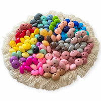 Perle Silicone Lentille 12 mm marron rose nude