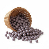 perle ronde en 12 mm en silicone de couleur marron prune 