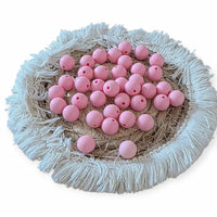 perle en silicone 12 mm de couleur rose blush