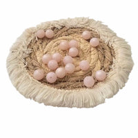 perle en silicone en ronde 12 mm en rose nacré