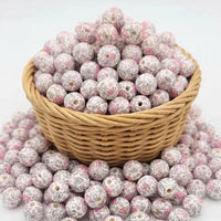perle silicone ronde 15mm floral blanc et rose confection attache tetine fournisseur